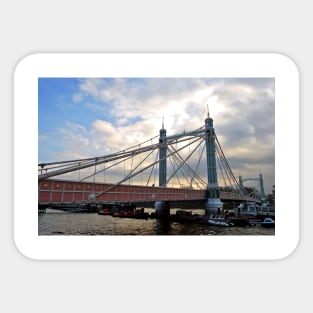 Albert Bridge River Thames London England UK Sticker